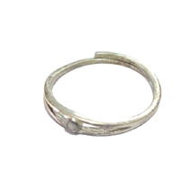 92.5 Silver Diamond Ring 0.859 Gram      