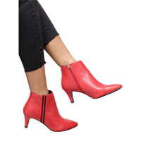 DressBerry Women Red Solid Heeled Boots  