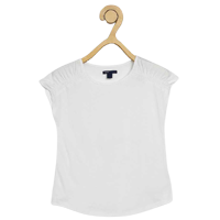 GAP Girls Casual Pure Cotton Top  Off Wh 