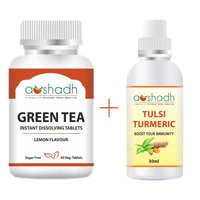 Green Tea-60Tab + Tulsi Turmeric-30ml Co 
