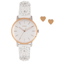 Fossil Women Genuine Leather Watch Gift  
