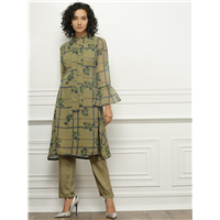 all about you Women Olive Green Printed  