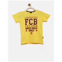 FC Barcelona Boys Yellow Printed Round N 