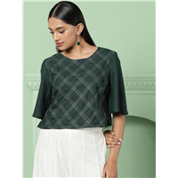 House of Pataudi Women Green Embroidered 