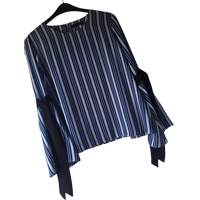 Stylish striped blouse flared sleeves fr 