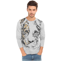 Ed Hardy Graphic Print Round Neck Casual 