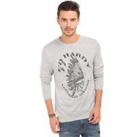 Ed Hardy  Printed Round Neck Casual Men  