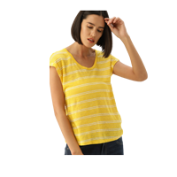 UCB Women Striped Linen T-shirt          