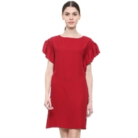 Allen Solly Woman Solid A-Line Dress     