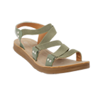 Mast & Harbour Women Olive Green Solid O 