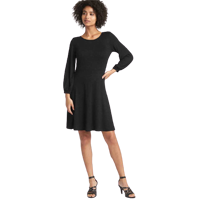 GAP  Women Fit and Flare Black Dress     