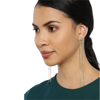 CORSICA Gold-Toned Contemporary Drop Ear 