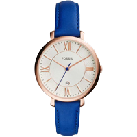 Fossil Jacqueline Blue Leather Watch     