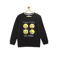 YK emoji Girls Print Sweatshirt          