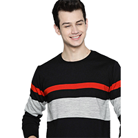 Mast & Harbour Men Striped Pullover Acry 