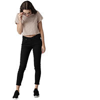 HERE&NOW Women Skinny Stretchable Croppe 