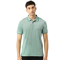 ether Men Solid Polo Collar T-shirt      