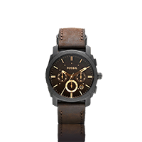 Fossil Men Leather Straps Analogue Watch 