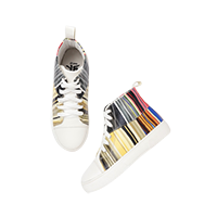 YK Girls Multicoloured Striped Mid-Top S 