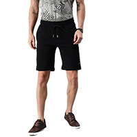 WROGN Men Black Solid Regular Fit Shorts 