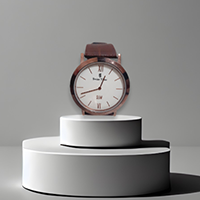 Swiss Time Leather Strip Round Analog Wa 