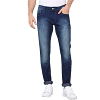 METRONAUT Men Slim Mid Rise Blue Jeans   