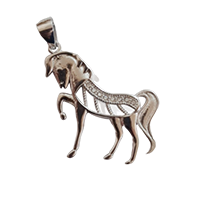 92.5 Silver Horse Shape Pendant for Wome 