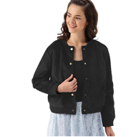 DressBerry Women Solid Quilted Jacket    