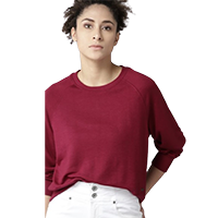 Roadster Women Maroon Solid Sweatshirt   