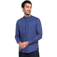 Bewakoof Men Solid Mandarin Collar Casua 