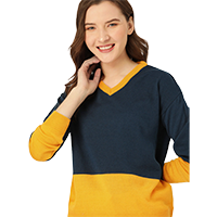 DressBerry Women Color blocked Pullover  