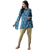 Anouk Women  Printed Kurti with Harem Pa 