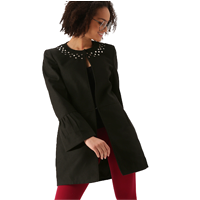 DressBerry Women Solid Overcoat          