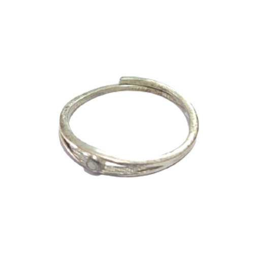 92.5 Silver Diamond Ring 0.859 Gram 