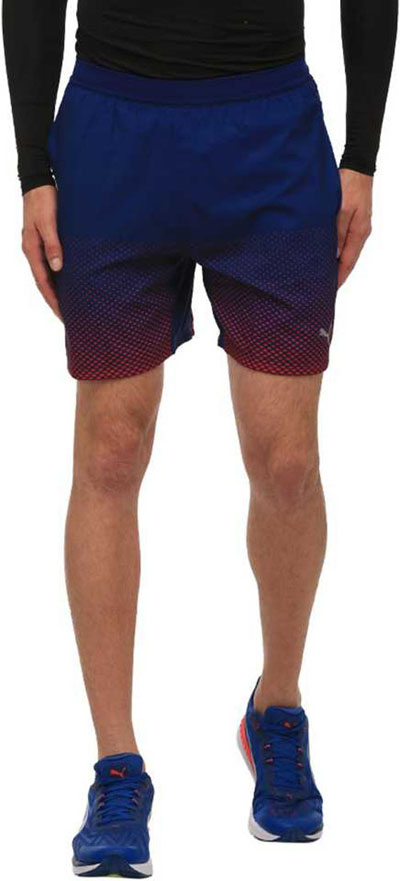 Puma  Graphic Print Men Blue Sports Shorts