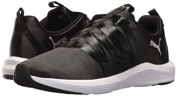 Puma Womens Prowl ATL Satin Lace Design Sneaker Black White