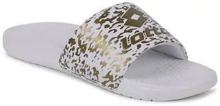 Lotto PU White Outdoor Slippers For Men