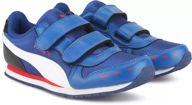 Puma  Velcro Sneakers For Boys & Girls  (Blue)