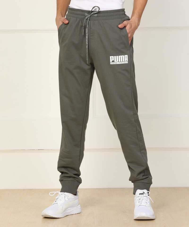 Puma Solid Men Grey Track Pants