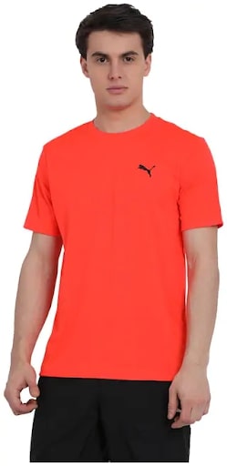 Puma Men Regular fit Cotton Blend Round neck T-Shirt