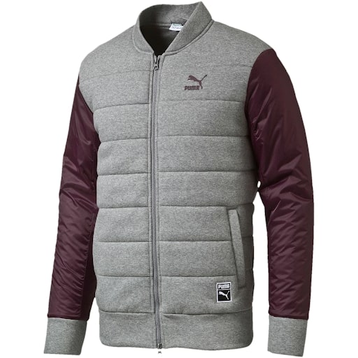 Puma Midlayer Fleece Mens Gray Coats