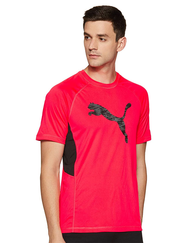 Puma Plain Regular Fit T-Shirt for Men