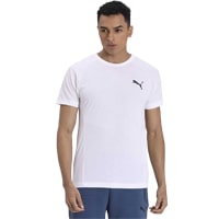 Puma  Solid Men Round Neck White T-Shirt