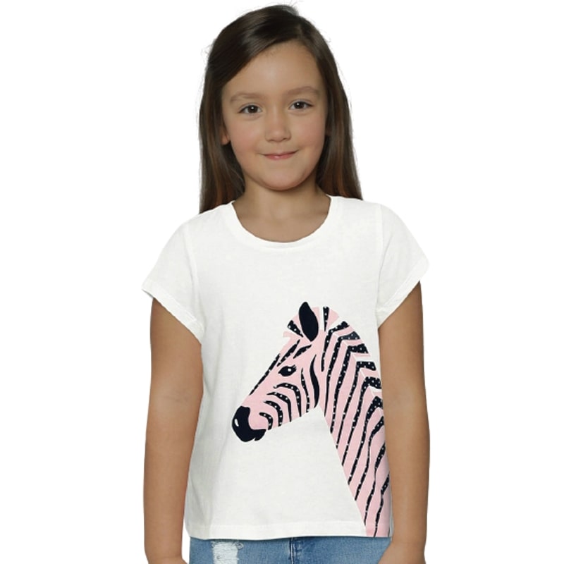 GAP Girls' White Graphic Short Sleeve T-Shirt