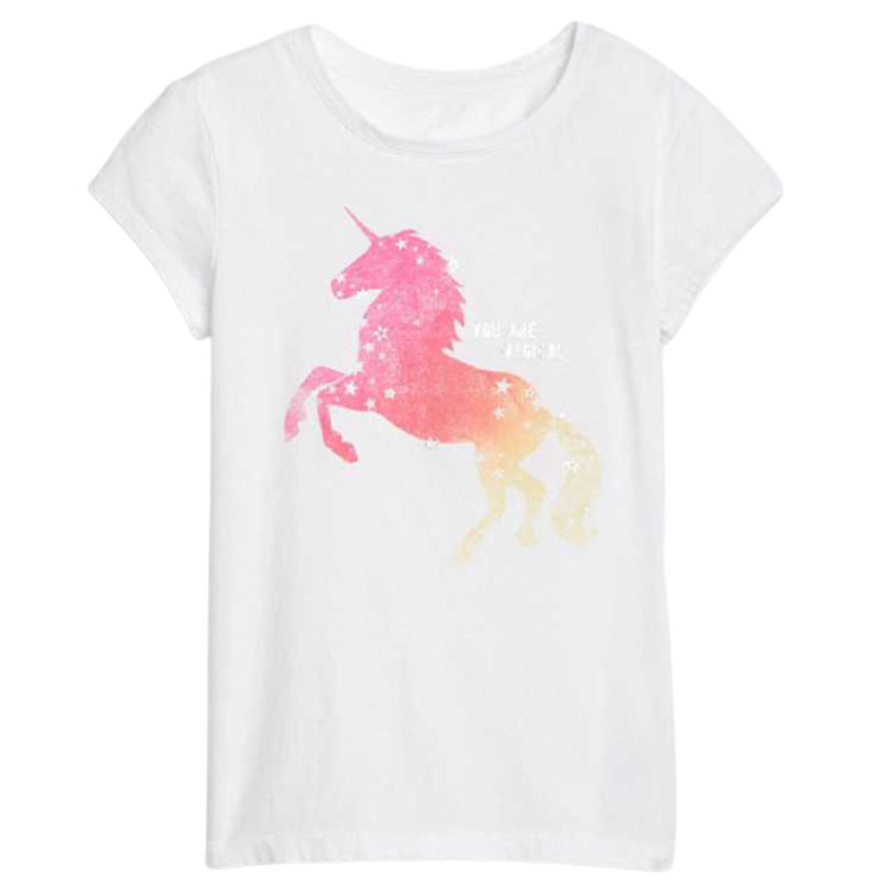 GAP  Girls Printed Cotton Blend T Shirt