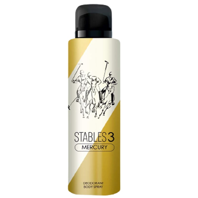 STABLES 3 DEODORANT Mercury for Men & Women (Pack of 3)