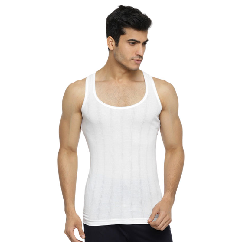 Park Avenue Men White Innerwear Vest (Pack Of 3)