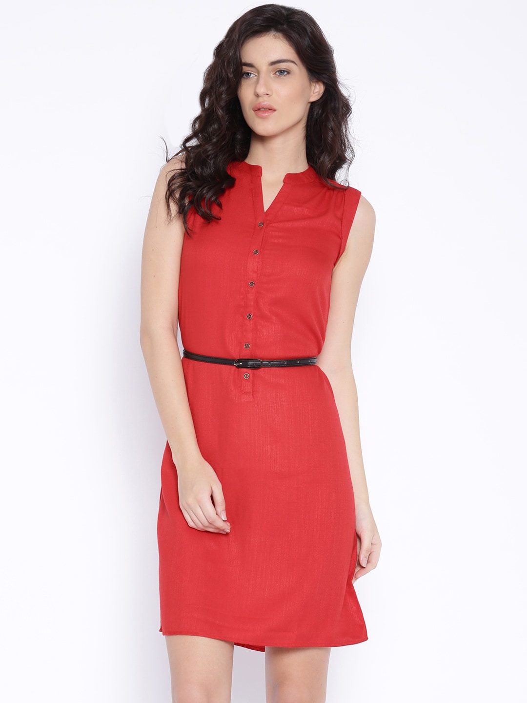 109F Red Sheath Dress