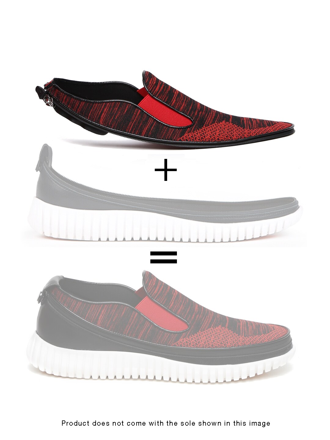 ACBC Men Red Mocassino Knit Skin of Customizable Shoes