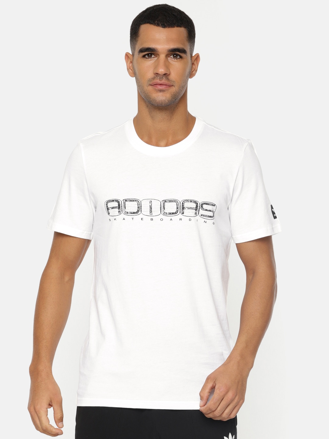 ADIDAS Originals Men White ERRTIC T Printed T-shirt